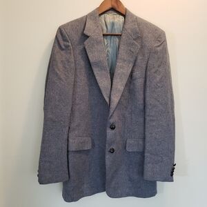 Vintage Aquascutum Camel Hair Blazer Blue Gray